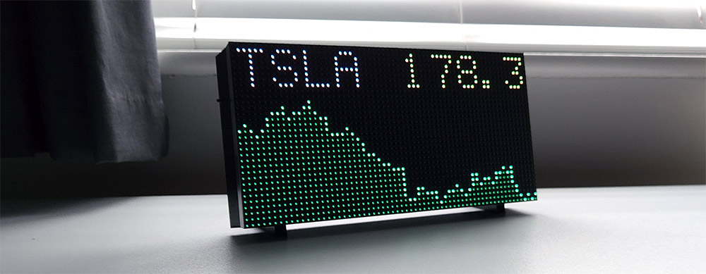 TSLA displayed with a chart and prominent text